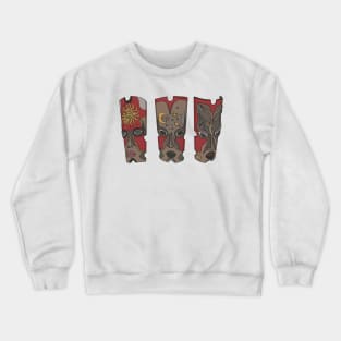 Traditional Ceremonial Tribal Art Ritual Crewneck Sweatshirt